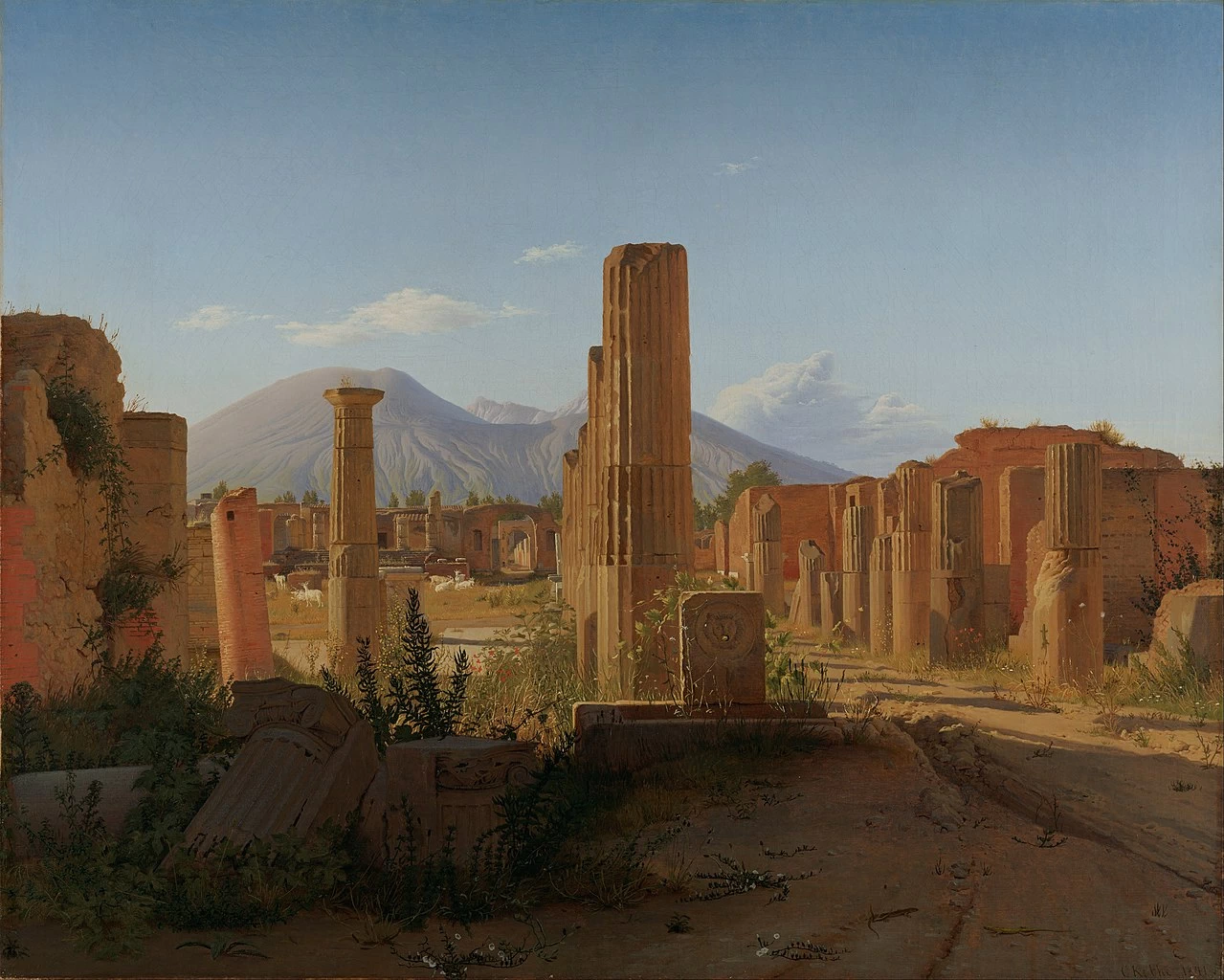 Christen Købke - Il Foro di Pompei con il Vesuvio sullo sfondo, Getty Center, Los Angeles